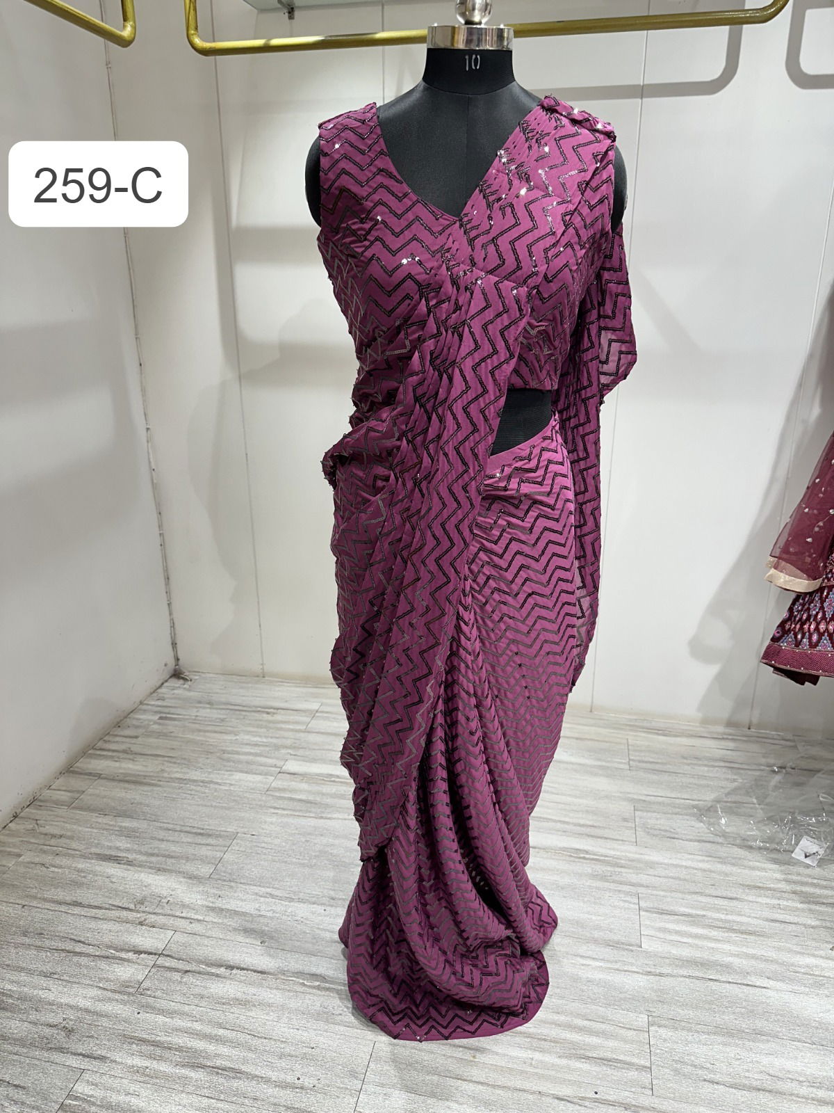 Amoha Trendz 259 Ready To Wear Sequence Saree Collection
